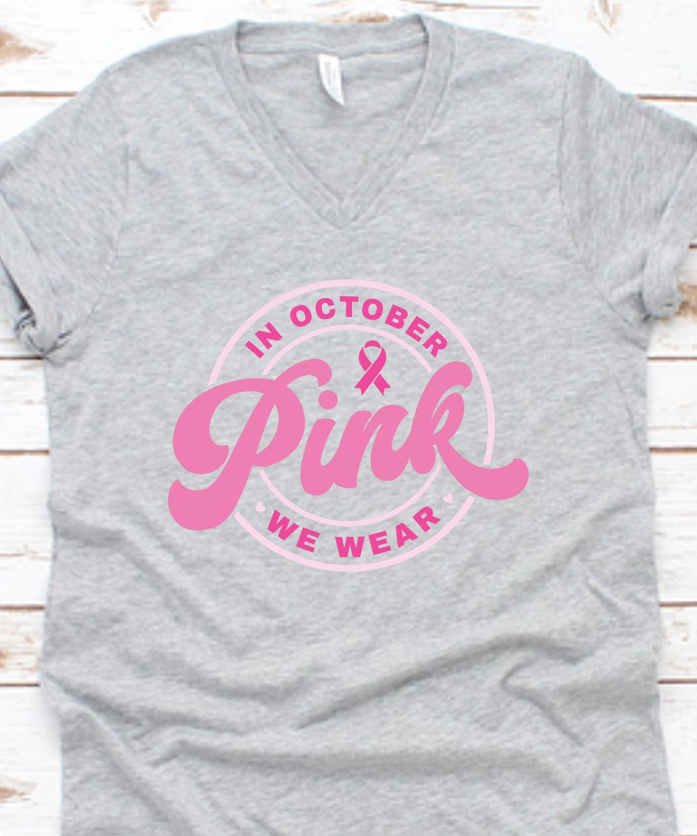 In October We Wear Pink V-Neck